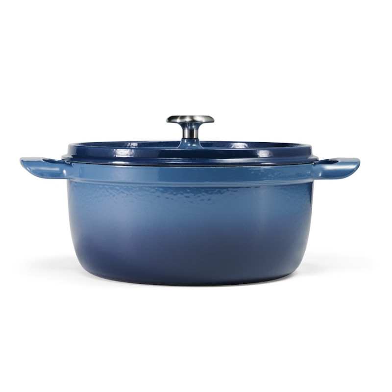 Cocotte bleue 26 cm 5,7L. Fonte.