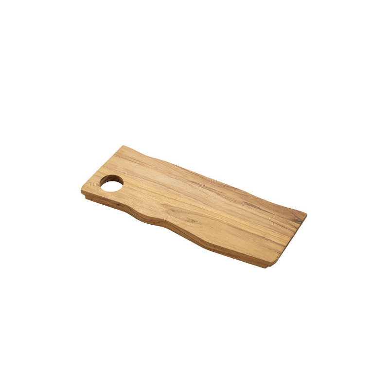 Planche en bois de teck FSC Savia. 40x15x1,8cm.